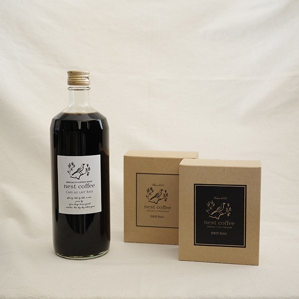 画像2: 【nest coffee】ギフトセット　選べるカフェオレベース（全５種）＋ドリップバッグ＋デカフェドリップバッグ (2)